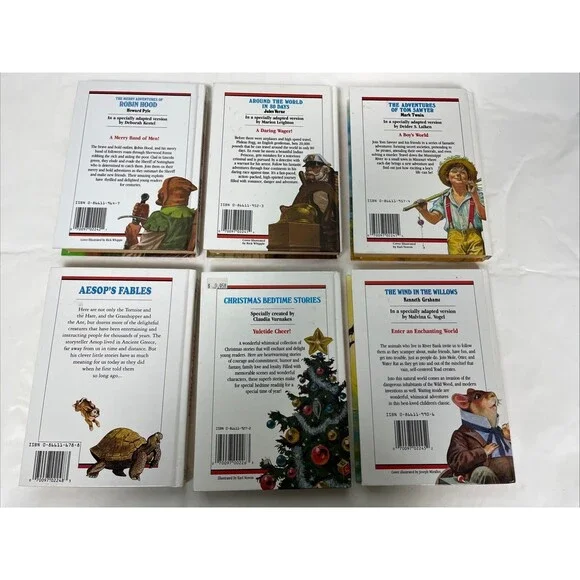 6 Great Illustrated Classics Children’s Books - Robin Hood, Tom Sawyer +More EUC - Picture 2 of 7